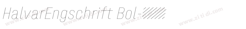 HalvarEngschrift Bol字体转换